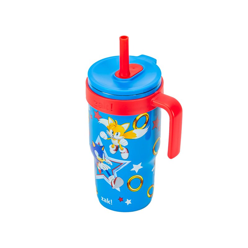18oz Stainless Steel Kids Tumbler with Straw - Blue Sonic