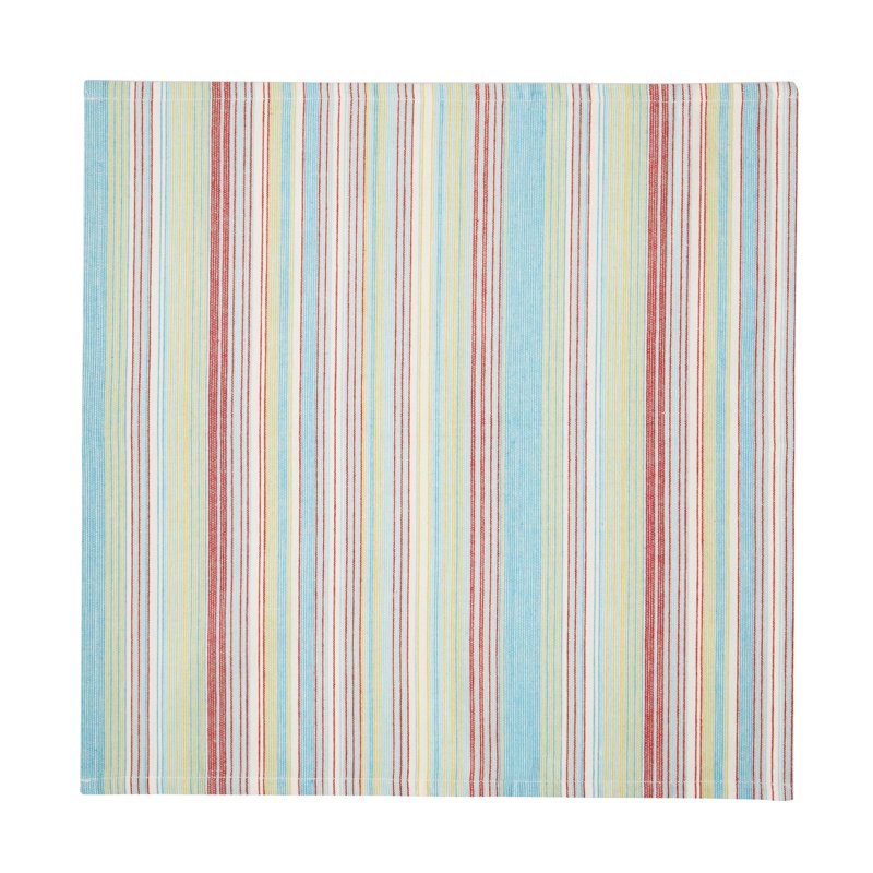 Chunky Stripe Fabric Napkins Set of 4 - Multi-Color 20" x 20"