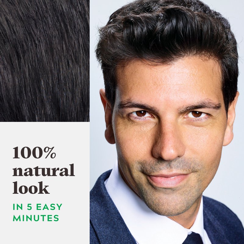 Men's Hair Color Shampoo - Real Black, 3 Pack, 100% Gray Coverage