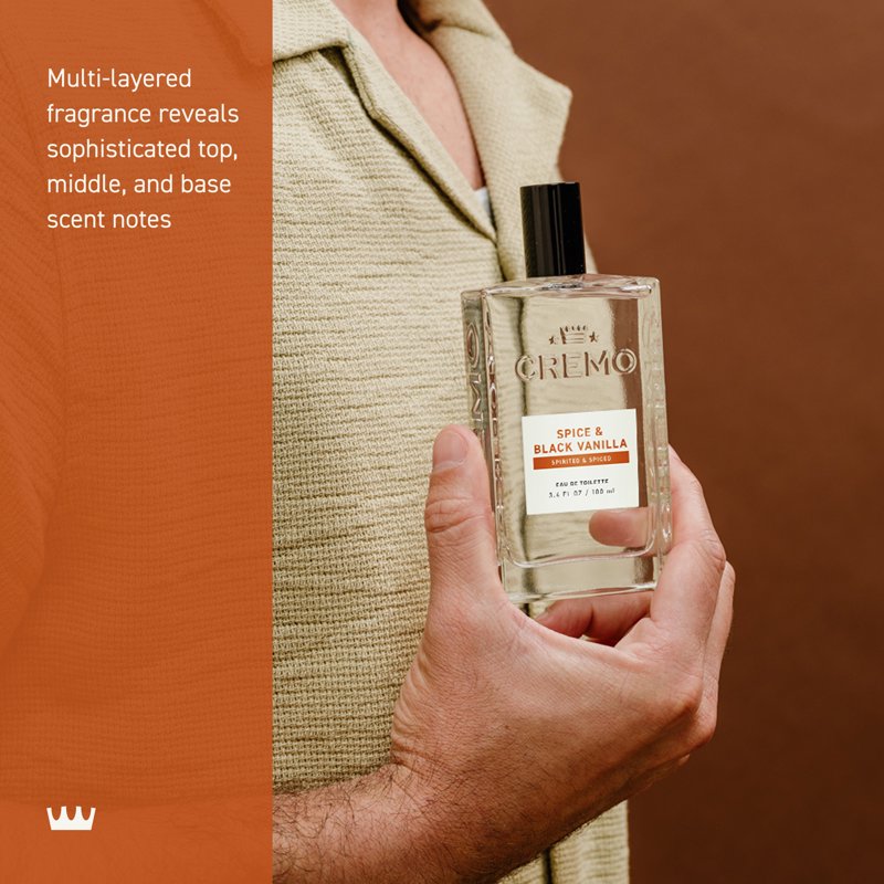 Spice & Black Vanilla Men's Cologne Spray - 3.4 oz Long-Lasting Fragrance