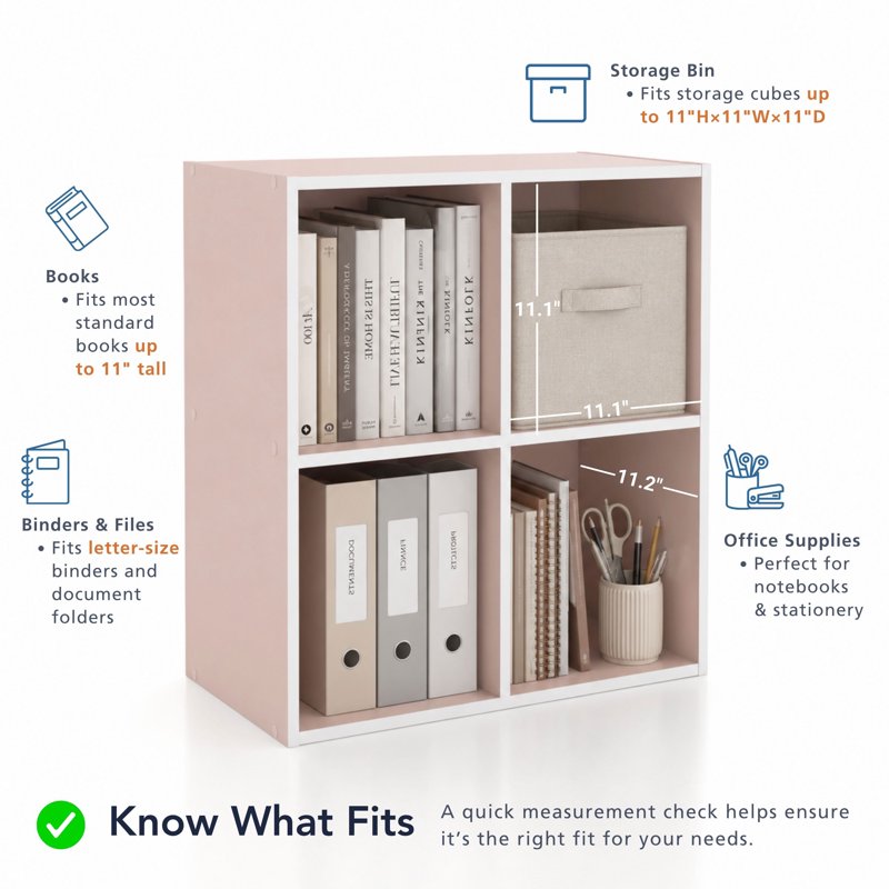 Stackable 6-Cube Wood Bookcase - Versatile Storage Solution