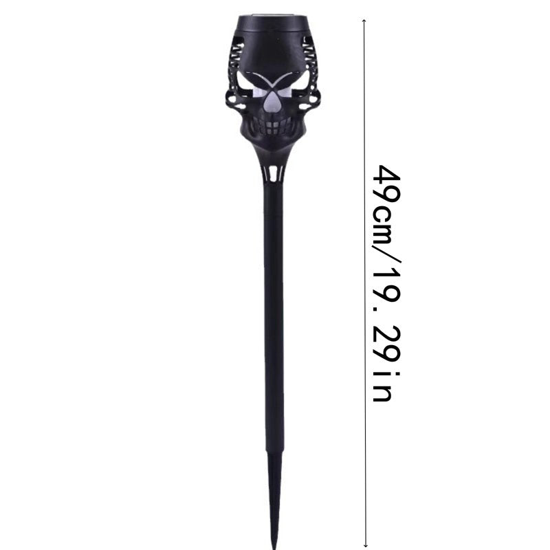 Solar Skull Yard Stake Light - Waterproof Outdoor Ground Lamp with Auto On/Off - Variation 1#C