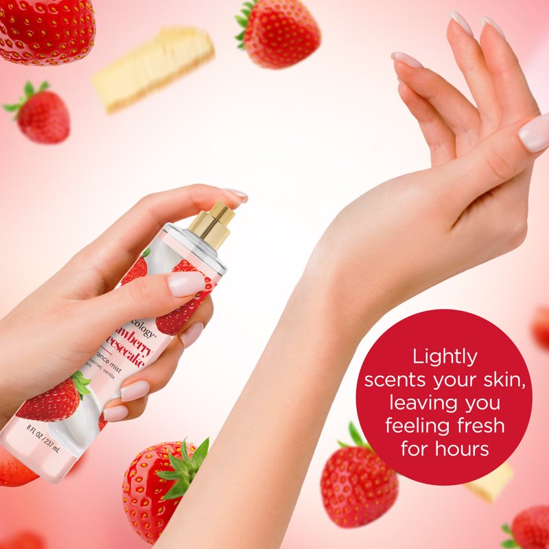 Strawberry Cheesecake Fragrance Body Mist - Sweet Berry & Vanilla Scent