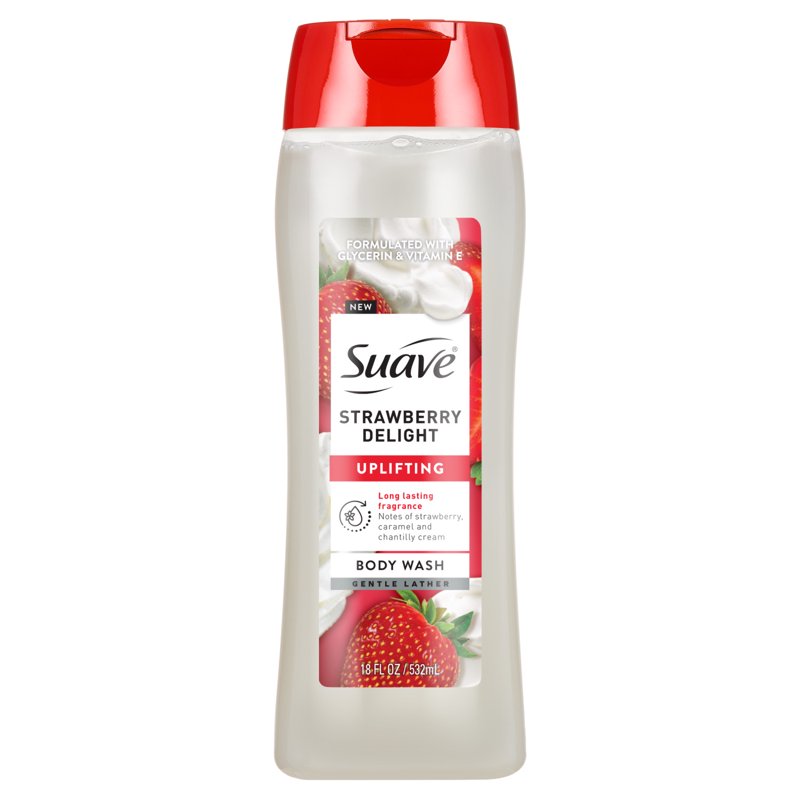 Strawberry Delight Uplifting Body Wash with Glycerin & Vitamin E - 2 Pack