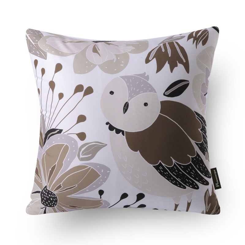 Decorative Velvet Throw Pillow Covers 18x18 Inches - Brown, Set of 2 - Hidden Zipper