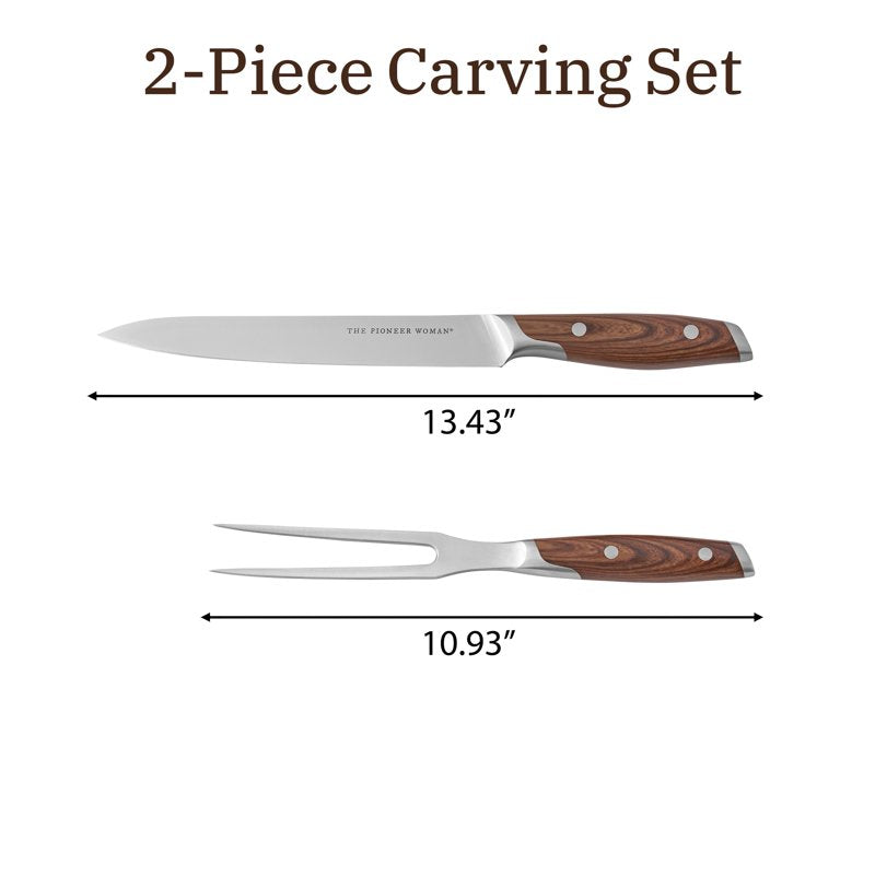 Stainless Steel Carving Set - 2-Piece Knife & Fork
