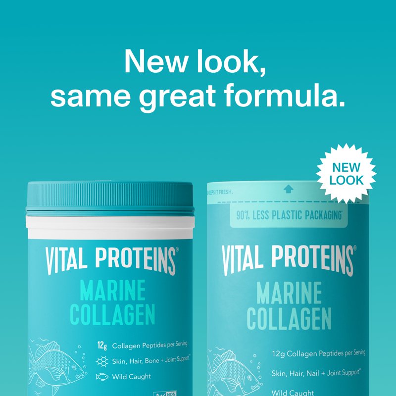 Marine Collagen Peptides Supplement Powder for Joint, Hair, Skin & Nails Support - 7.8 oz