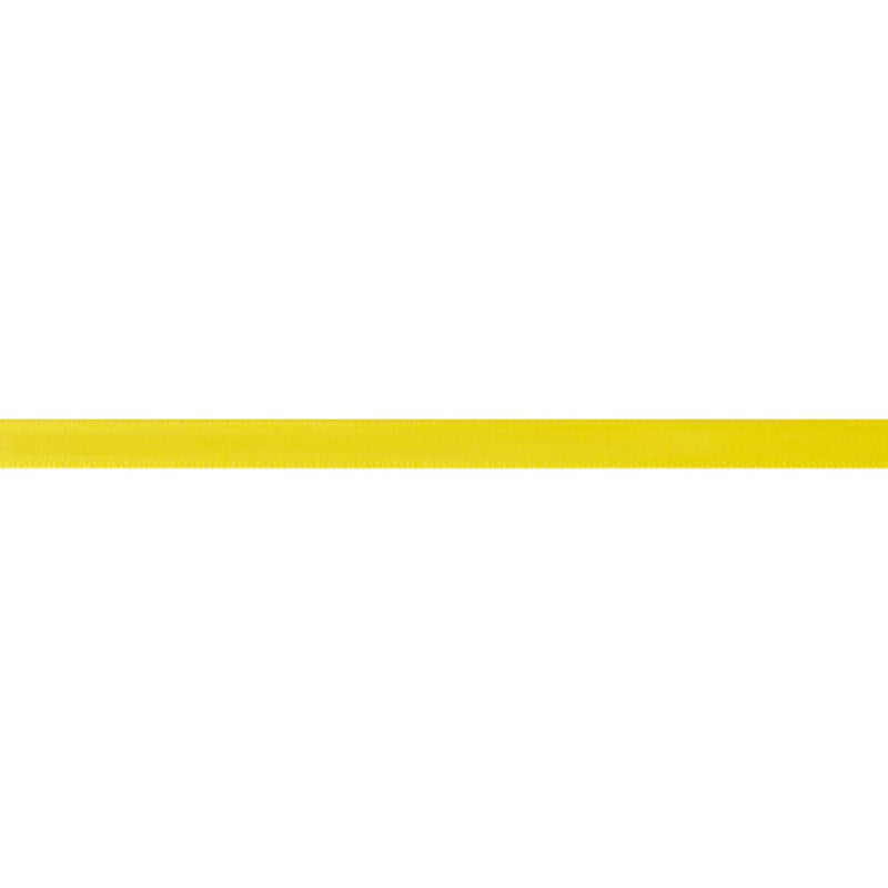 (2 Pack) Offray 0.375" Single Face Satin Light Pink Ribbon - Lemon Yellow Variation