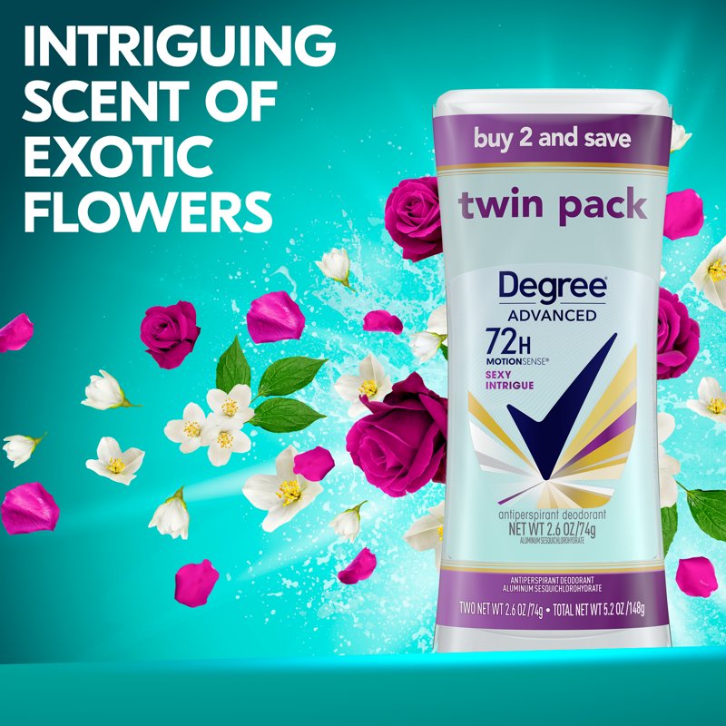 Antiperspirant Deodorant for Women, 72-Hour Protection - 2.6 oz Twin Pack