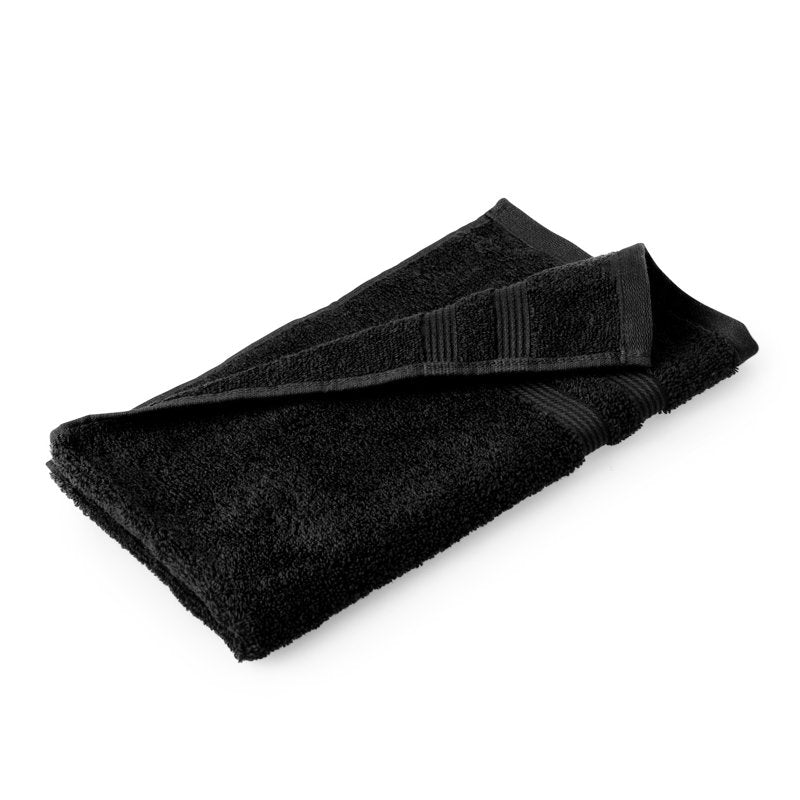 Performance 6-Piece Cotton Towel Set - Black, Quick Dry & Absorbent
