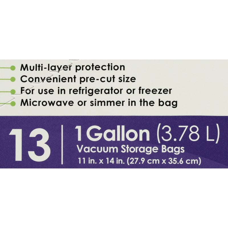 Gallon Vacuum Sealer Bags - 2 Pack, 13 Count, BPA-Free