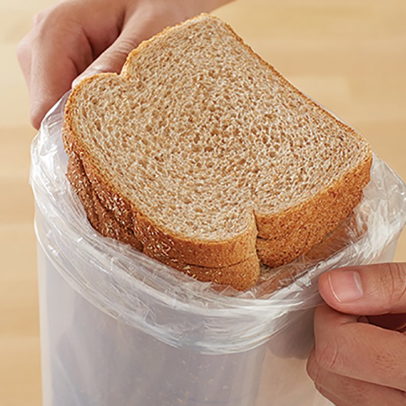 Bread Storage Keeper with Lid - Clear Plastic Container for Loaf Bread - Single