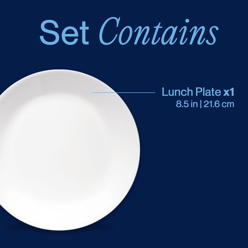 Round Lunch Plate - 8.5" - Corelle Winter Frost White