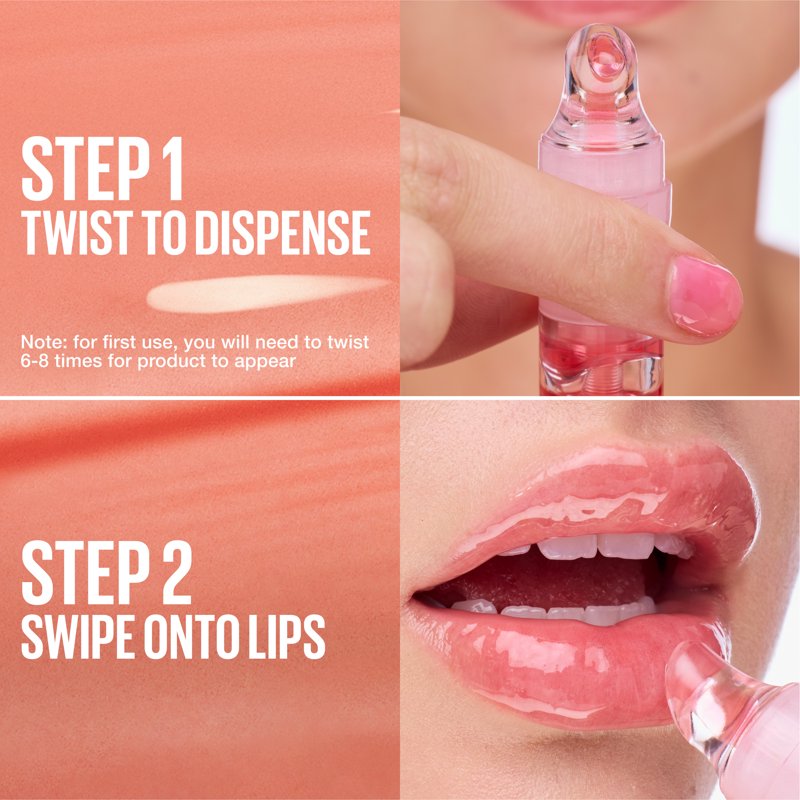 Hydrating Oil-in-Gel Lip Gloss with Hyaluronic Acid - Long-Lasting Shine