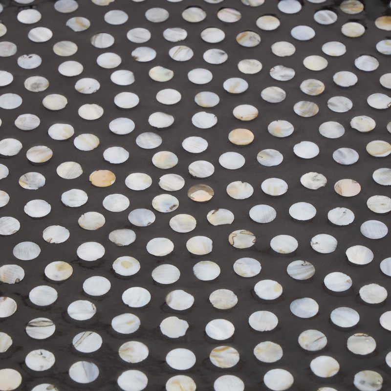 Handmade Black Mother of Pearl Nautical Tray - 24" x 24"