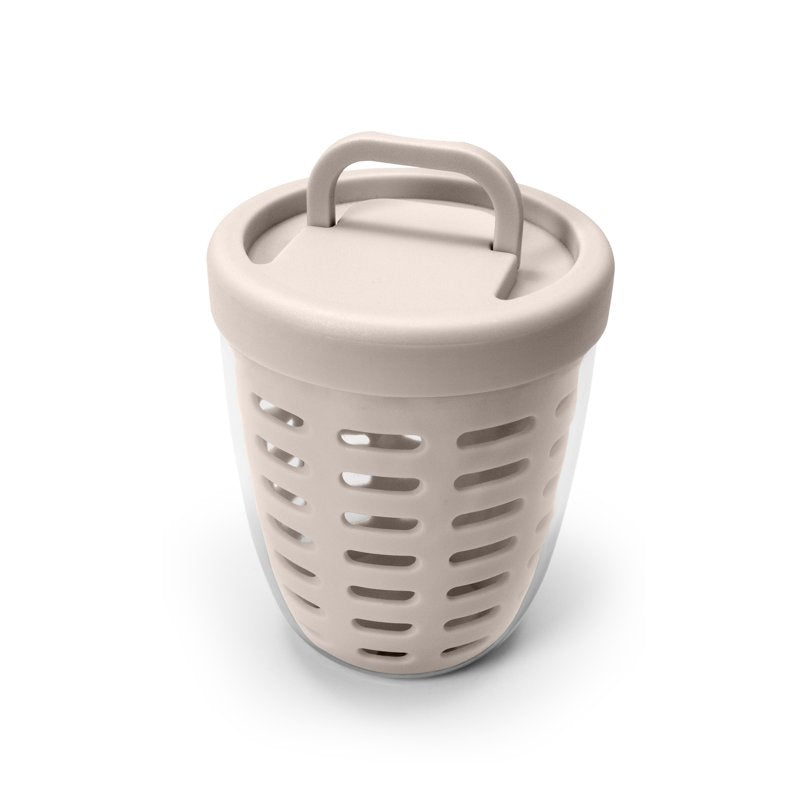Berry Cup with Removable Colander & Fork - Taupe, BPA-Free