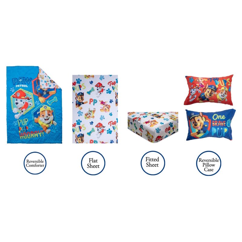 Paw Patrol Toddler Bedding Set with Pup Pup Hooray - Blue, Variation of Paw Patrolers