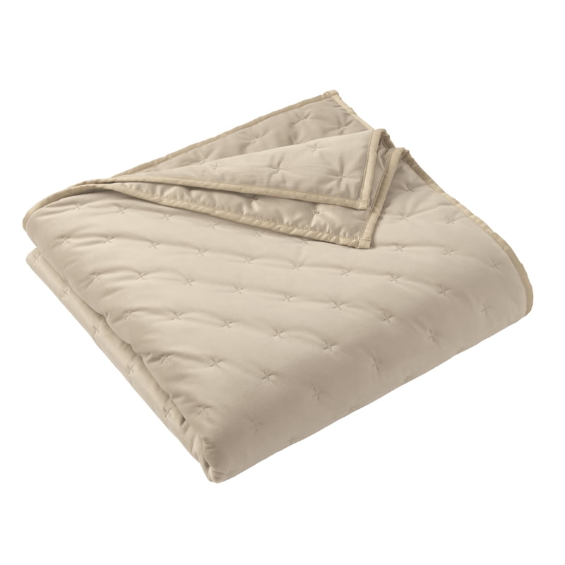 King Tan Velvet Embroidered Quilt - Better Homes & Gardens, Soft All-Season Bed Cover