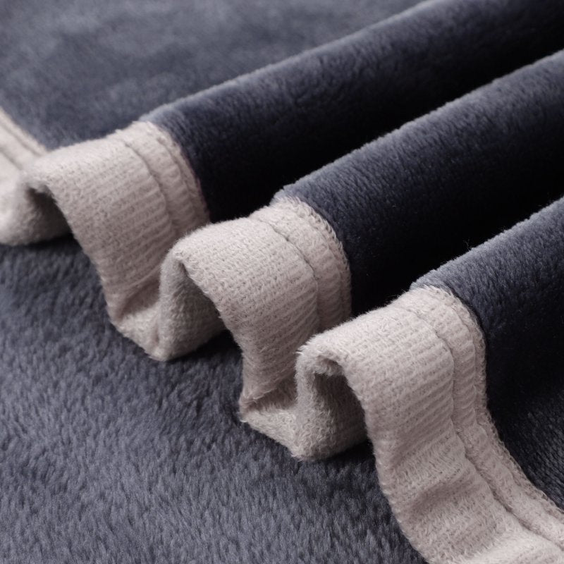 50x60 Inch Flannel Fleece Blanket in Slate Gray - Soft & Warm Bedding