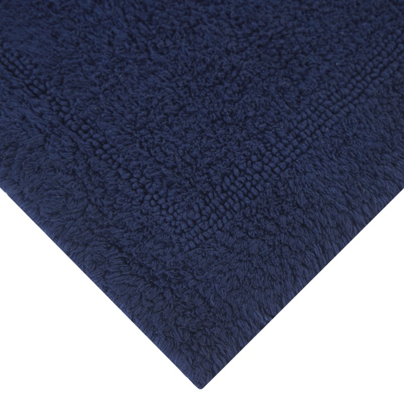 Better Homes & Gardens Reversible Cotton Bath Rug - Blue Admiral 17x24 Inches