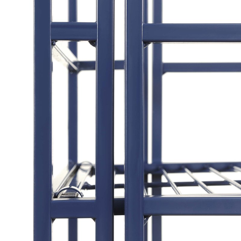 3 Tier Wide Folding Metal Shelf - Versatile Storage Solution