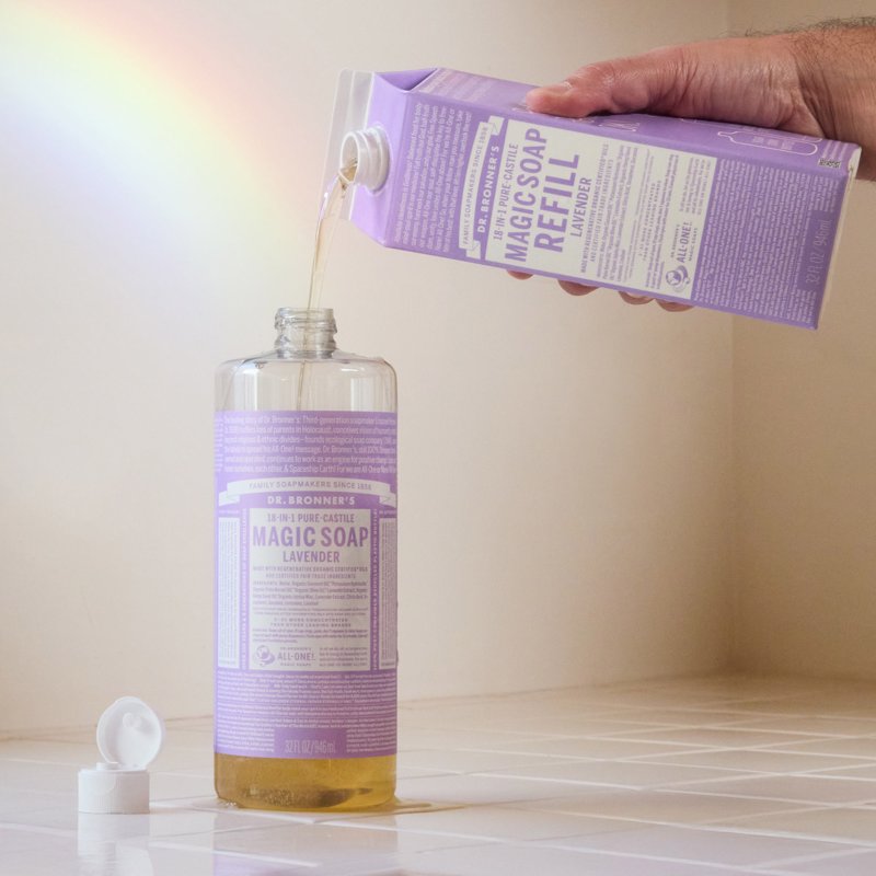 Lavender Pure-Castile Liquid Soap Refill Carton - Organic & Plant-Based