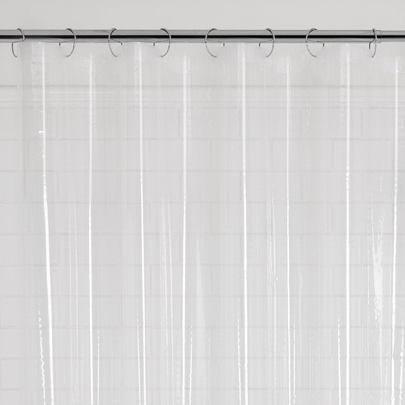 (2 Pack) Mainstays Lightweight PEVA Shower Liner 70x71 Inches, Clear - Water-Repellent Bathroom Curtain