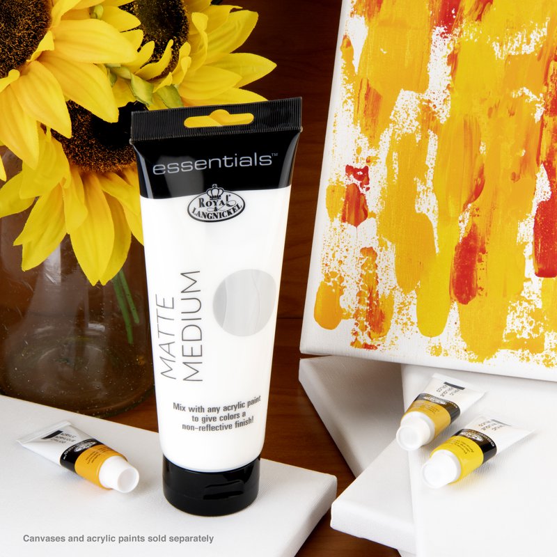 Matte Acrylic Paint Medium 250ml - Essential Art Supply, Single Variation