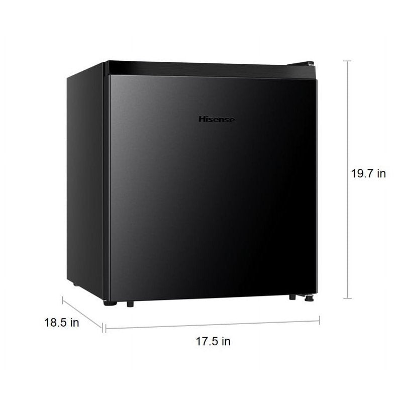 1.6 Cu Ft Mini Fridge - Single Door, Black, Energy Star