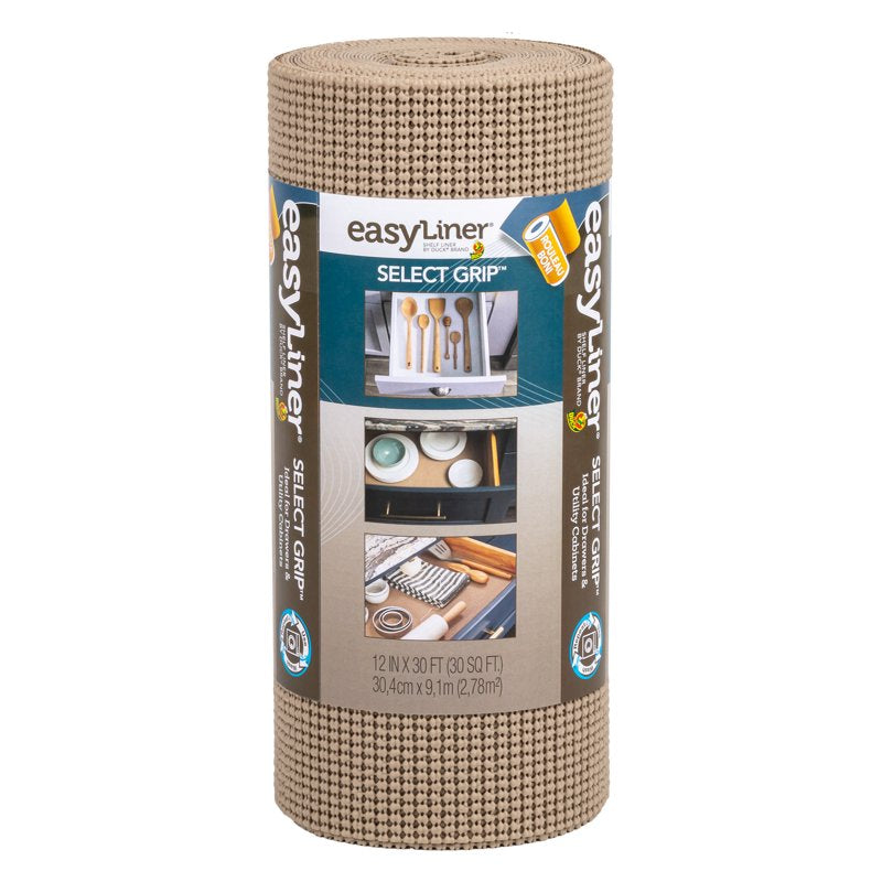 Shelf Liner - EasyLiner Select Grip, Taupe, 12" x 30' Roll