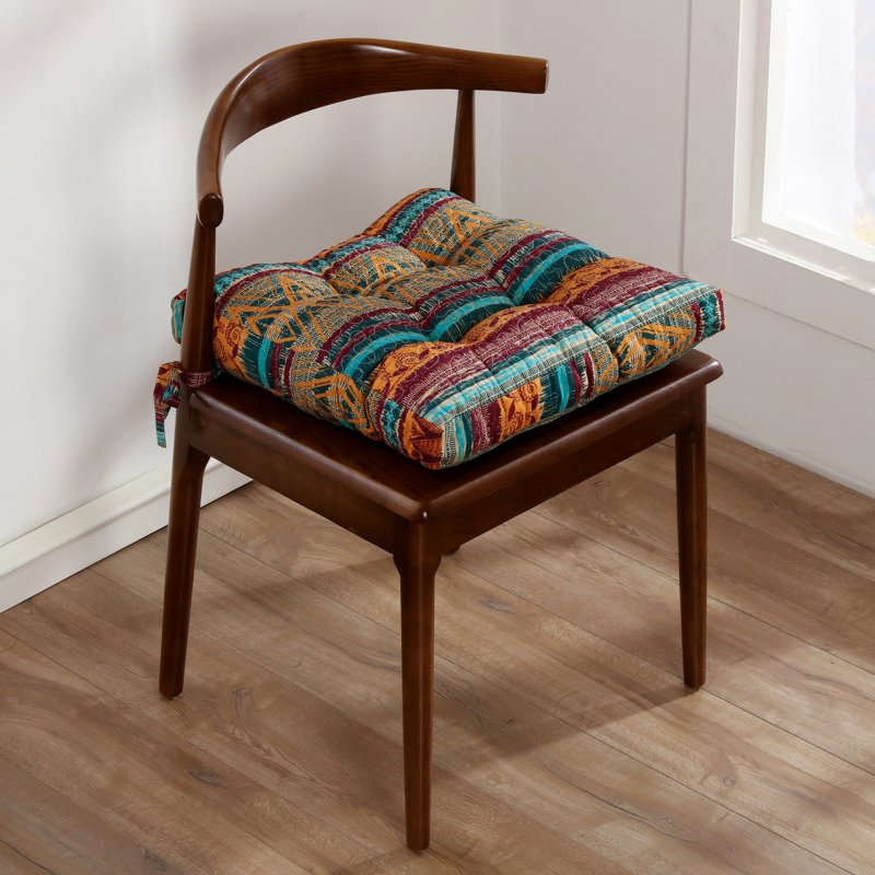 Southwest Triple-Layered Chair Pad - 18x18 Seat Cushion