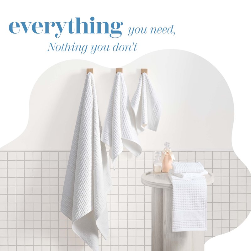 Martex Expression Air Sculpted 6-Piece Towel Set - Cloud White
