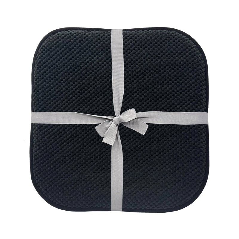 Memory Foam Chair Seat Cushions - 16"x16" - 2-Pack, Black