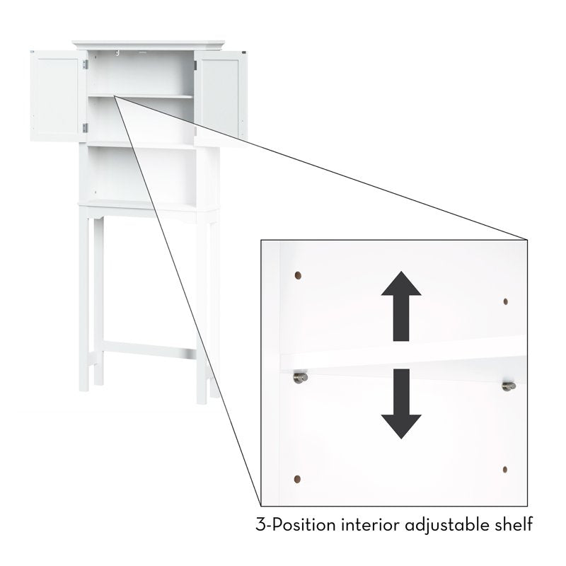 Over the Toilet Bathroom Spacesaver Cabinet - White