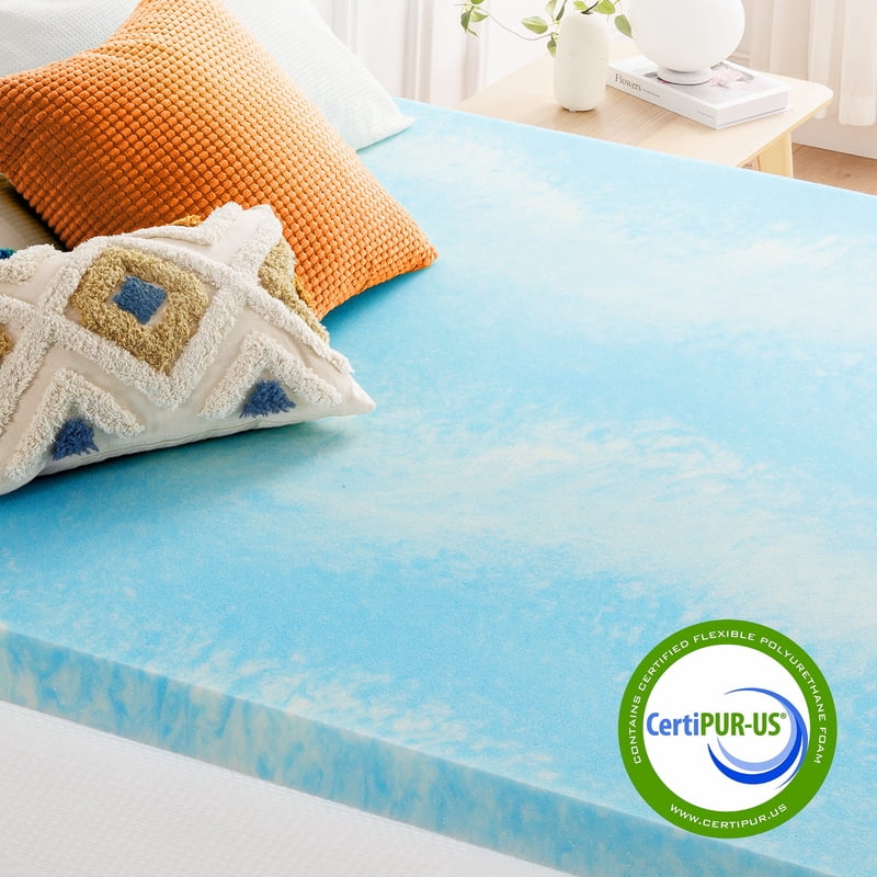 3-Inch Swirl Gel Breeze Memory Foam Mattress Topper - Full
