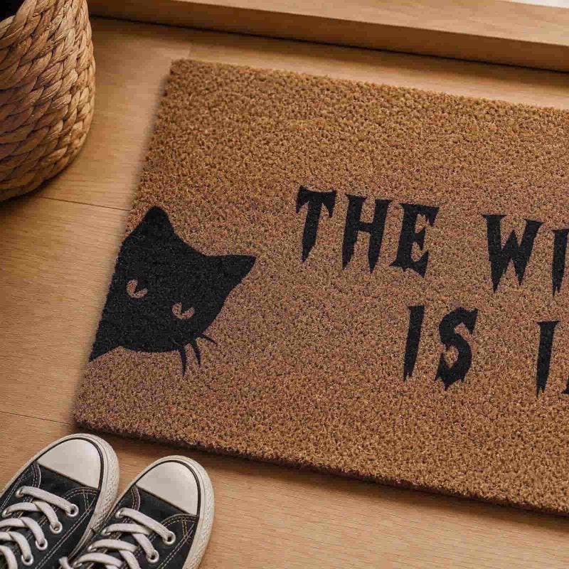 Halloween Witch Quote Doormat 23.6x15.7in Entryway Rug - Spooky & Playful Design - Variation of THIS listing