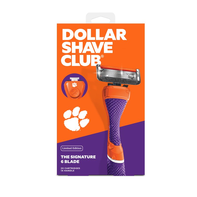 College Razor Starter Set with Diamond Grip Handle & 6 Blades