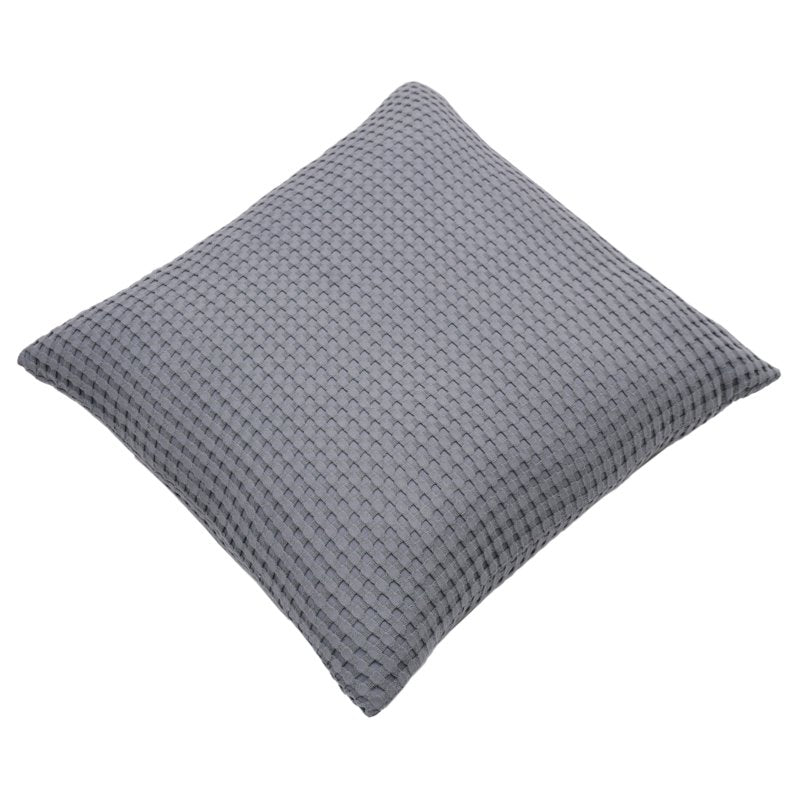 Gray Waffle Knit Decorative Pillow 18x18 Inch - Mainstays