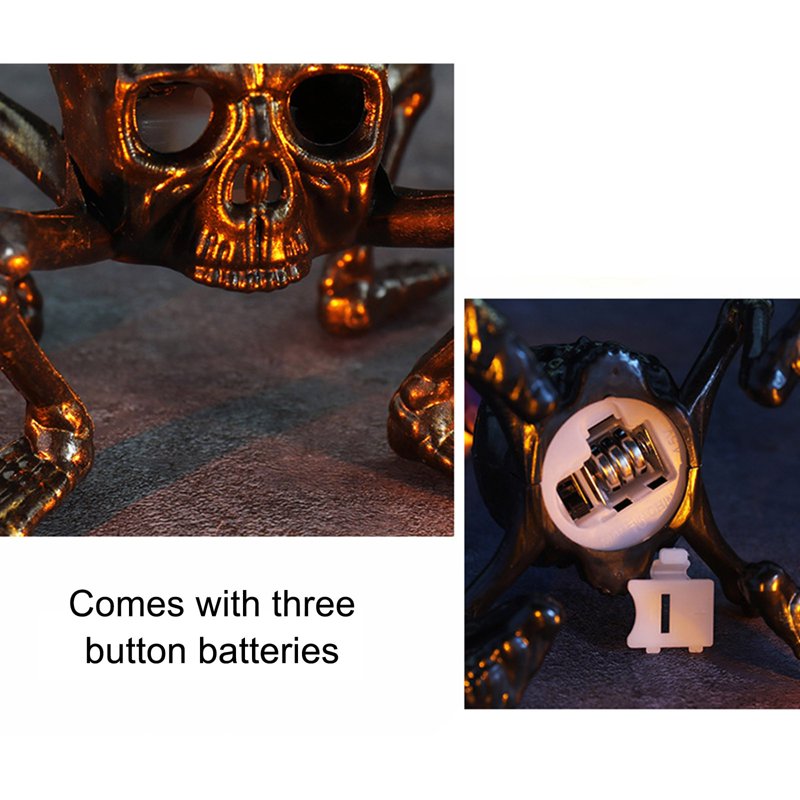 LED Skull Candle Lamp - Flameless Halloween Decor for Indoor & Outdoor Use