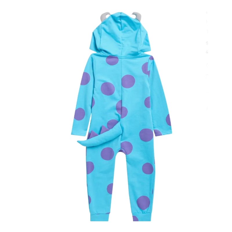 Kids Sulley One-Piece Costume Pajama - Toddler Hoodie Romper, 3T