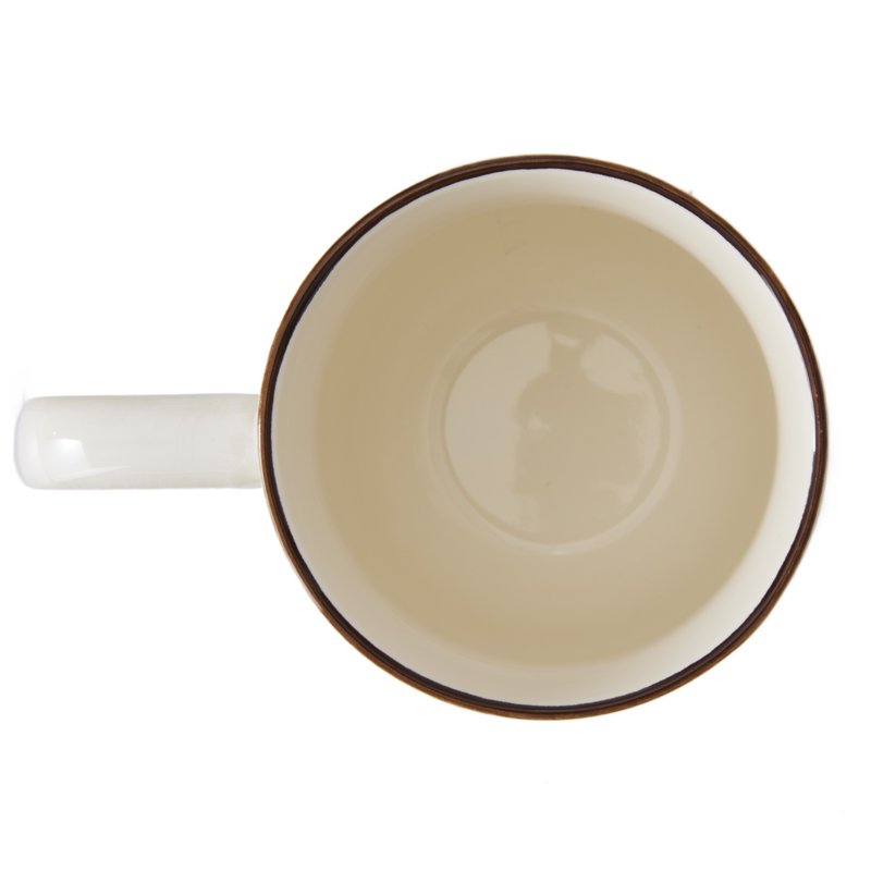Cream Stoneware Mug - 4 Pack, Durable & Microwave Safe