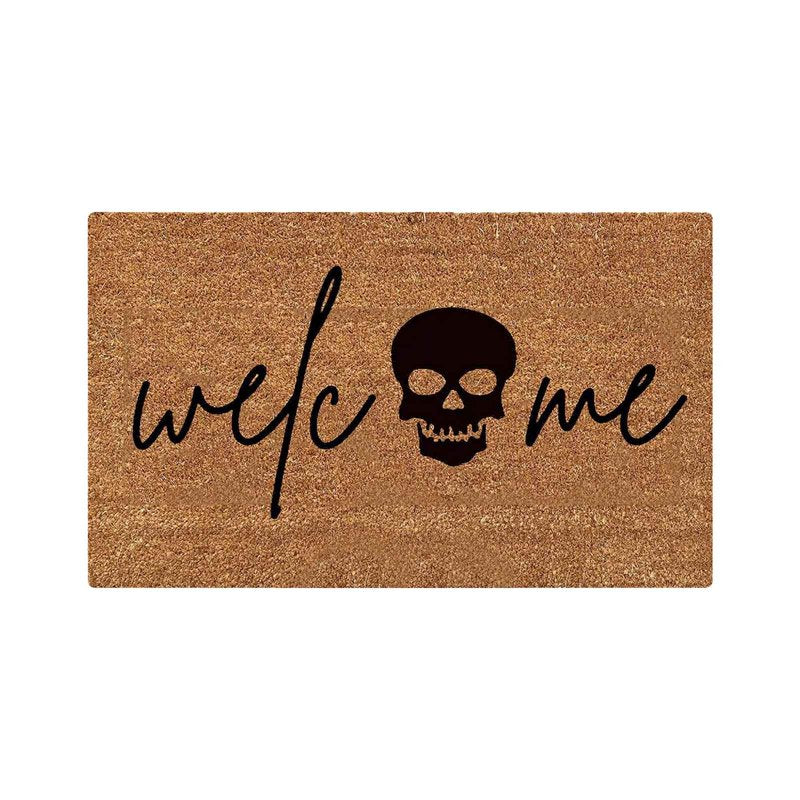 Halloween Door Mat S - Ghost Pumpkin Bat Skull Witch Non-Slip Welcome Rug 24x16