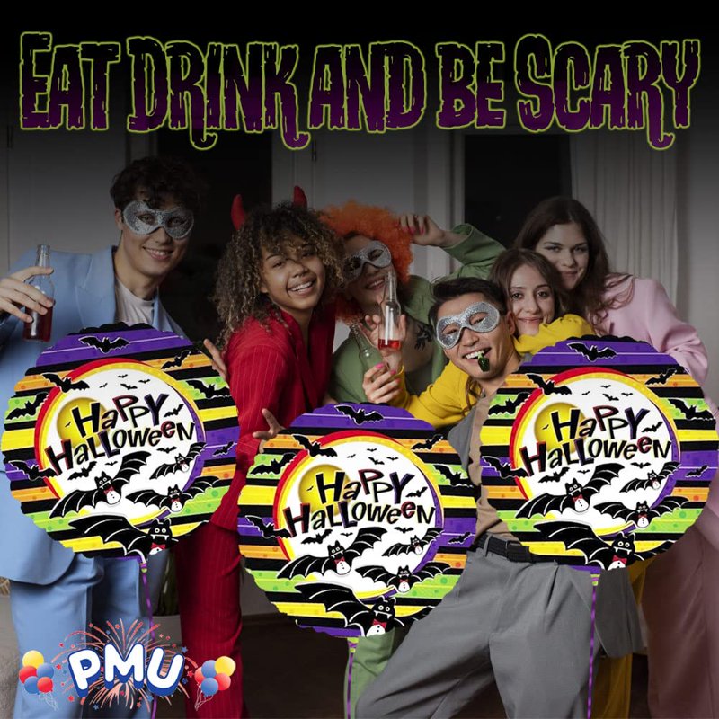 Halloween Vampire Bats Foil Balloons Pack of 10 - 18 Inch Mylar Party Decorations