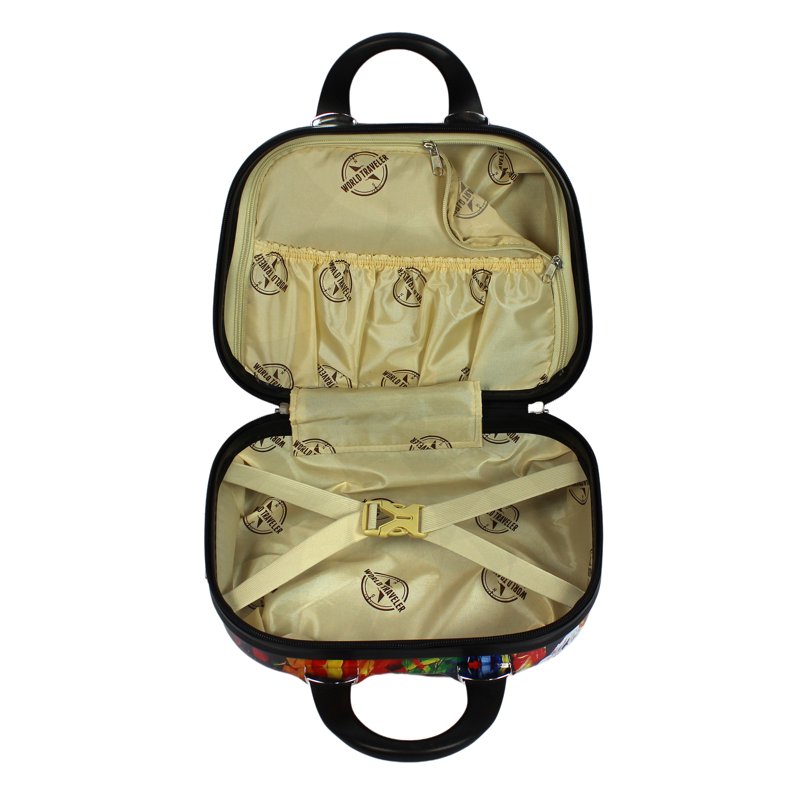 13-Inch Paris Nights Cosmetic Tote Bag with Shoulder Strap