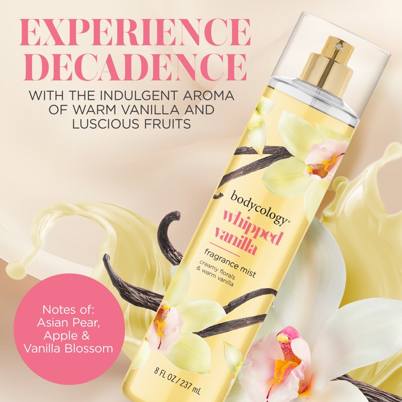 Whipped Vanilla Fragrance Body Mist - 8 fl oz Sweet Scented Spray