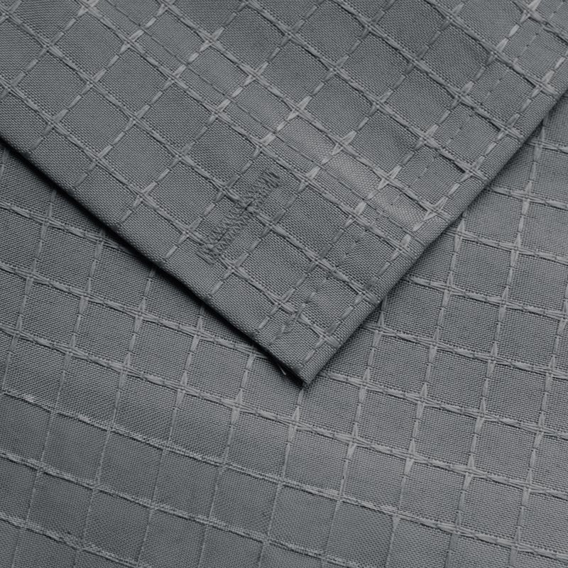 Mainstays Fabric Shower Curtain Gray 72x72 Waffle-Weave with Recycled Polyester - Single