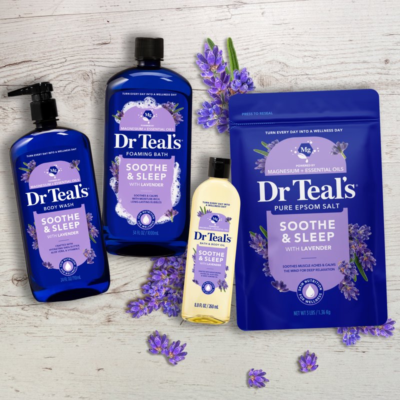 Epsom Salt Soak with Lavender for Relaxation and Sleep - 3 lbs