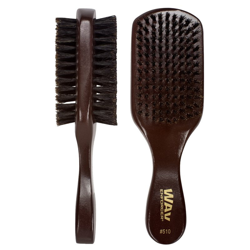 Double-Sided Fade Brush with Boar Bristles for Hair Styling