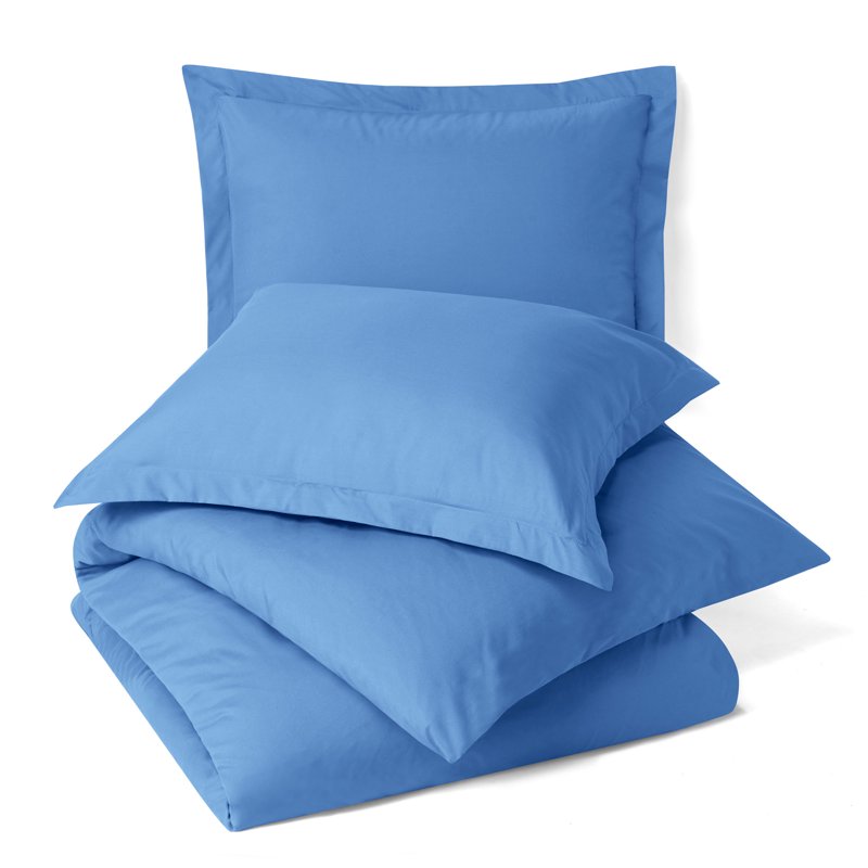 Hearth & Harbor King Blue Duvet Cover Set - Ultra Soft Microfiber Bedding