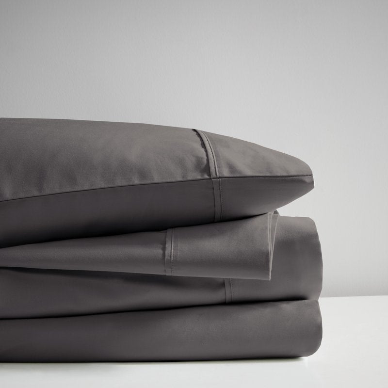 Queen Cooling Cotton Blend Sheet Set - Charcoal, 600 Thread Count